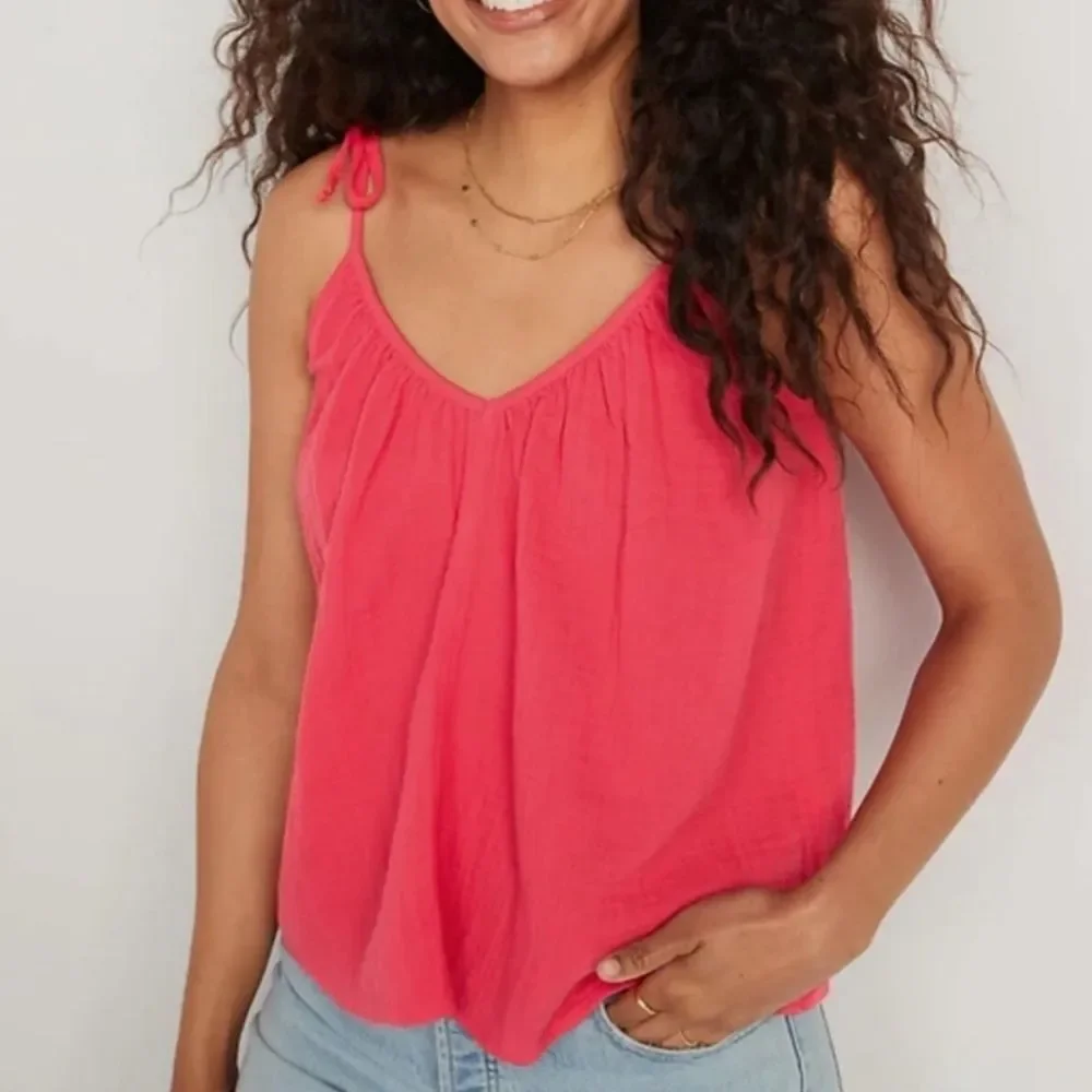 Old Navy NWT Cosmic Rouge Tie Strap Swing Tank Top, Small - Picture 5 of 13